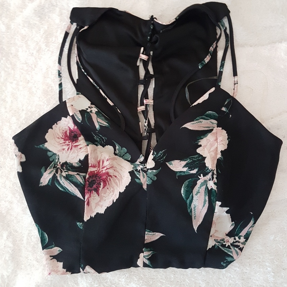 Floral print crop top